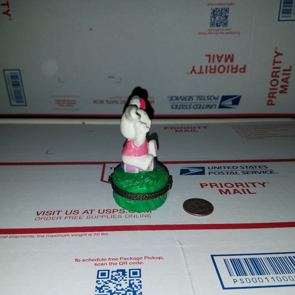 Easter Bunny Rabbit Jewelry Box - Picture 2 of 6